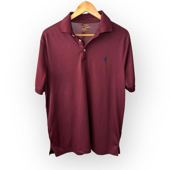 Polo by Ralph Lauren Men's Burgundy Polo Shirt performance material golf - Picture 2 of 7
